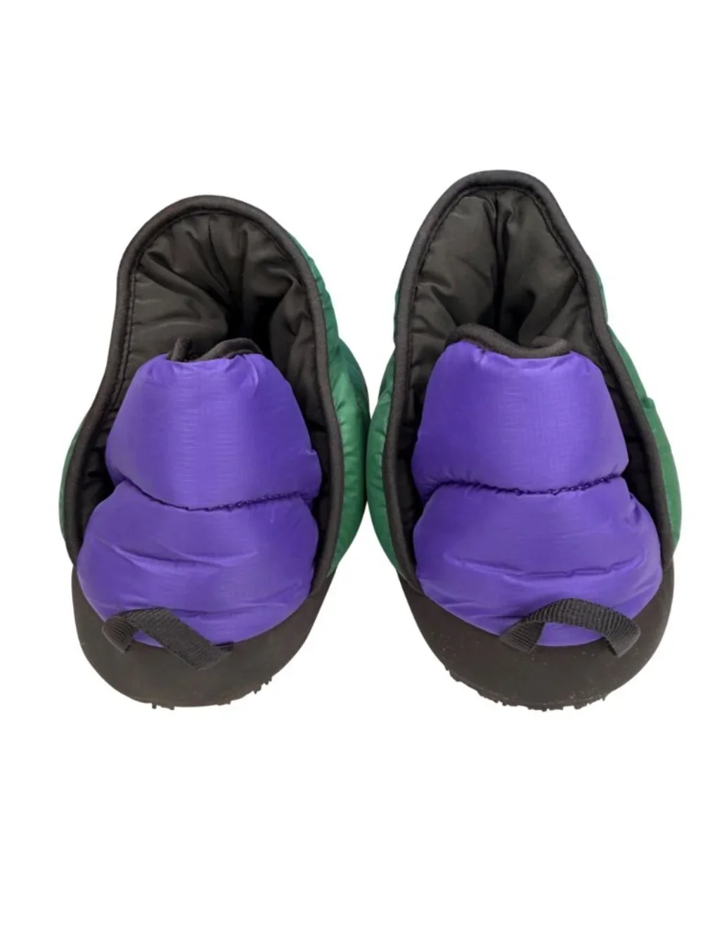 The North Face Green/Purple Puffer Thermoball Traction Winter Booties Youth sz6